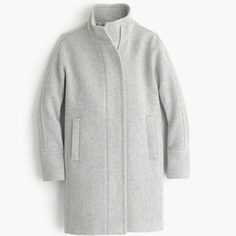 J. Crew Stadium Cloth Wool Cocoon Coat Gray Size 6
